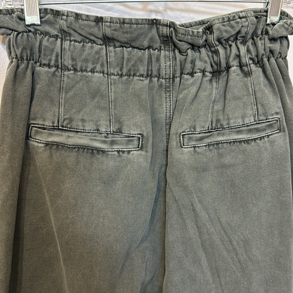 Free People Margate Pleated Trousers Pants Green Tapered Baggy Loose Size S - Picture 5 of 7